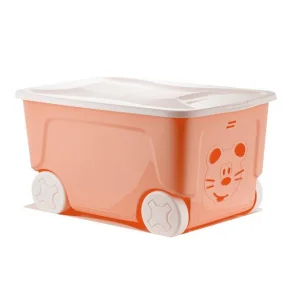 Ящик для хранения на колесах детский Lalababy Play with Me 50л персиковая карамель LA103211040 *1/4