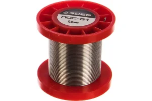 ЗУБР  50 г, 1 мм, проволока, ПОС 61, припой (55450-050-10)