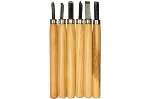 Набор резаков по дереву 6предм. деревянная рукоятка сталь инструментальная Fit Diy 43410  1