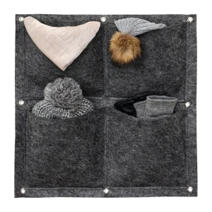 Органайзер квадратный, из фетра, 4 кармана, 50 50 см, 2,5 л 4, серый  12 QWERTY  1