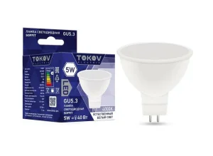 Лампа GU5.3 5Вт Soffit 4000К 176-264В TKE-MR16-GU5.3-5-4K (Tokov Electric) *1/10