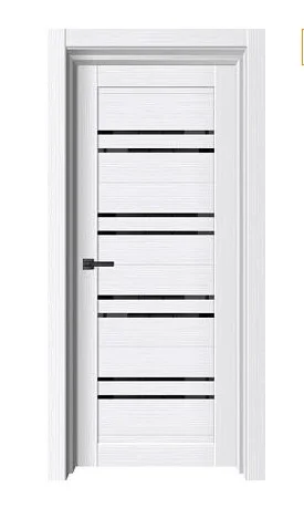 Полотно дверное SunDoors 1 Белый бланко черное стекло ПО 700