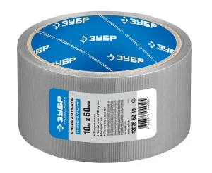 Лента клейкая ПВХ 50мм 10м универсальная серая рефил 12075-50-10 ЗУБР  1