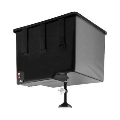 Бак с ЭВН 55л пласт бак ЧЕРНЫЙ с краном и душем (ЭлБЭТ)