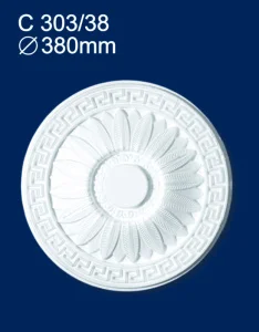 Розетка потолочная инжекционня,D 380 мм С 303 38  белая  1 8