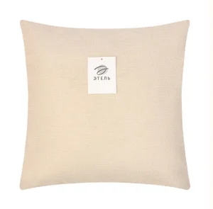 Наволочка декоративная "Этель" 45х45см молочный рогожка 100% п/э 9656456