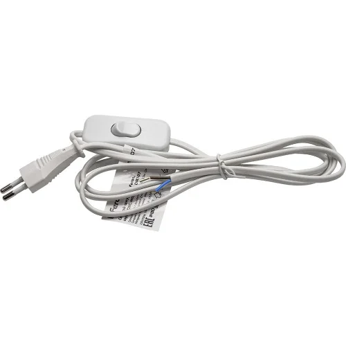 Сетевой шнур с выключателем 230V 2м белый DM107 (Feron)  1