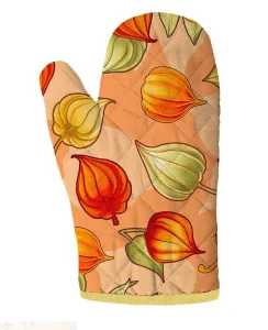 Прихватка-рукавица рогожка 18х28 Vse DOMA рис 60244-1 Физалис