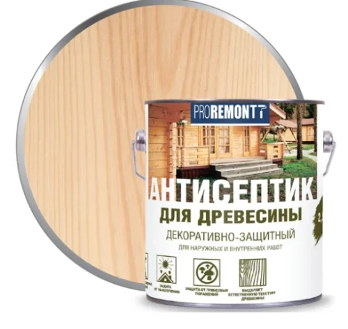 Антисептик деревозащитное средство бесцветный Proremontt 2,5л. (0006553)  1 4