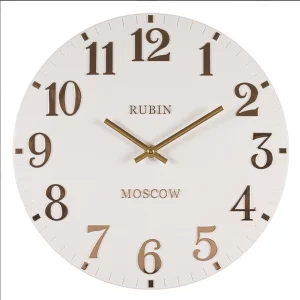 Часы настенные "Классика" d=30см корпус белый Рубин 3005-001 *1