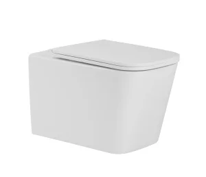 Унитаз подвесной белый, безободковый TORNADO, тонкое сиденье дюропласт микролифт, soft close IBERICA