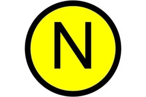 Наклейка "N" d20мм EKF an- 2-07