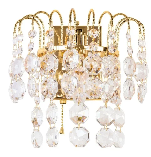 Бра золото с хрусталем 1 40Вт  2821 1wFGD+WT (ЭкономСвет)  1