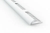 Профиль внешний ПВХ для кафеля 10х2500мм белый 01 Ideal