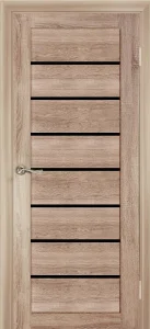 Полотно дверное КЛ7/1  дуб светлый ДО *80 ст. черное