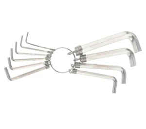 Набор ключей имбусовых никелированные на кольце 10шт 1,5–10мм HEX CrV Sparta 112685