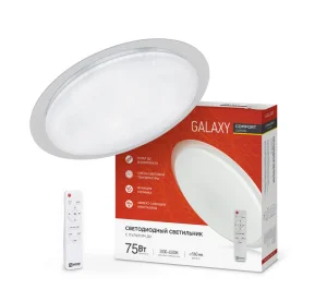 Светильник светодиодный COMFORT GALAXY 75Вт 230В 3000-6500К 6000лм 560х55мм с пультом ДУ 46906120348
