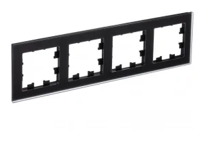 Рамка 4-м  AtlasDesign Nature  мат. стекло черн. ATN331004 (SchE)  1