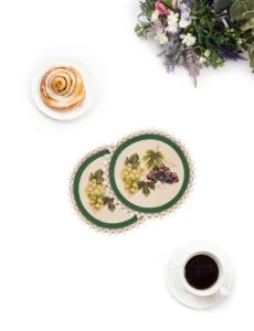 Комплект салфеток Жюра Виноград и лимоны Зеленый D-27см 2шт 08320