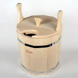 Запарник из кедра 14л с пластиковой вставкой +крышка *1