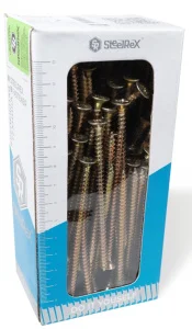 Саморез универсальный, потай, шлиц Pz, жёлтый цинк 4,0х70 кор. с ок. - 150 шт. SteelRex