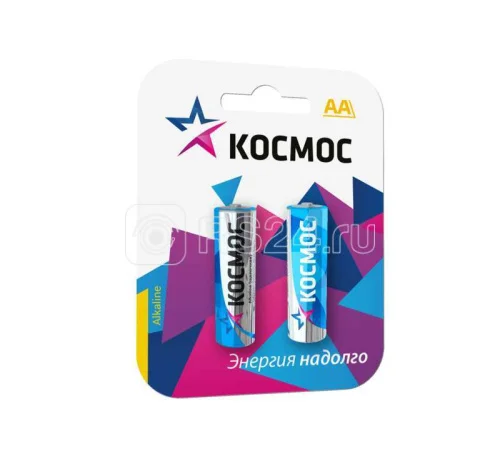 Элемент питания алкал. AA LR LR6 BP-2 (упак 2 шт) KOCLR62BL (Космос)  12 144