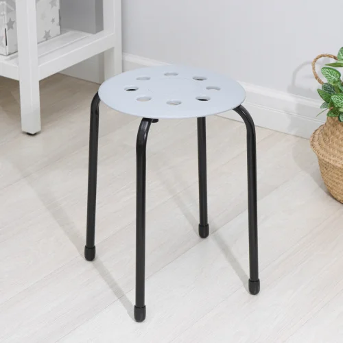 Табурет с пластмассовым сиденьем, цвет микс 9653311  1