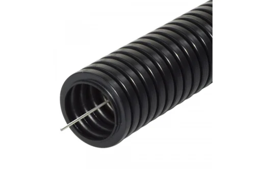 Труба гофрированная ПНД D20мм с зонд. легкая 25м черн. CTG20-20-K02-025-1 (IEK)  1