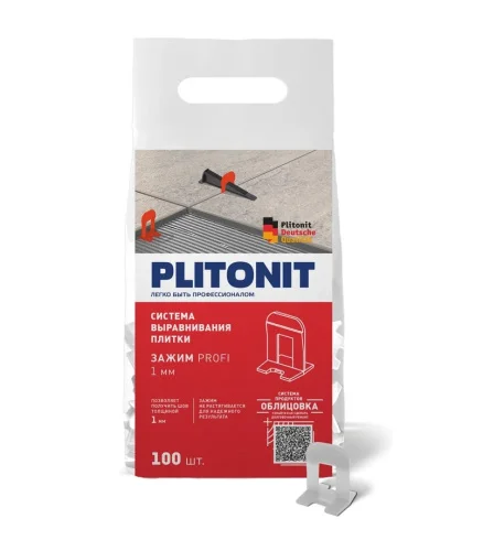 Система выравнивания плитки - Зажим SVP-PROFI 1,0мм (упак 100шт) Н008261 PLITONIT  1
