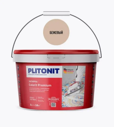 Затирка д швов  Colorit Premium  0.5-13 мм биоцидная бежевая 2кг 00-00141437 (PLITONIT)  1 6