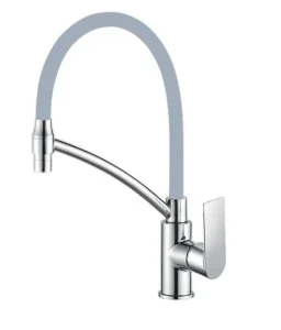 Смеситель д кухни одноруч. с гибким изливом серый HB72505 (Haiba)  1