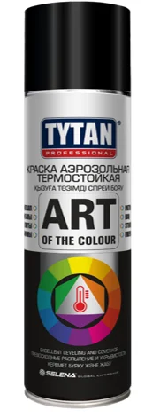 Краска аэрозольная термостойкая Tytan Professional Art of the colour  400мл черная (20502)  1 12