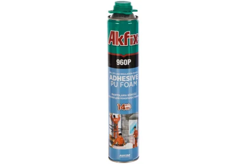 Клей-пена для пенополистирола и пенопласта Akfix 960P 750мл 850гр FA009  1