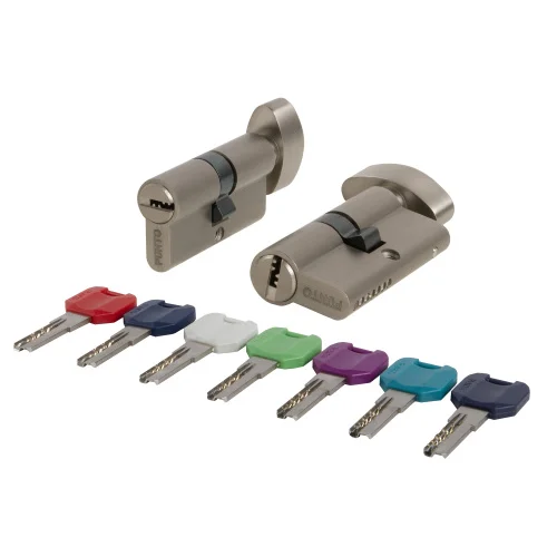 Цилиндровый механизм Punto MaxPro7002Knob80mm(40+10+30) SN никель 7key с вертушкой 57575  1