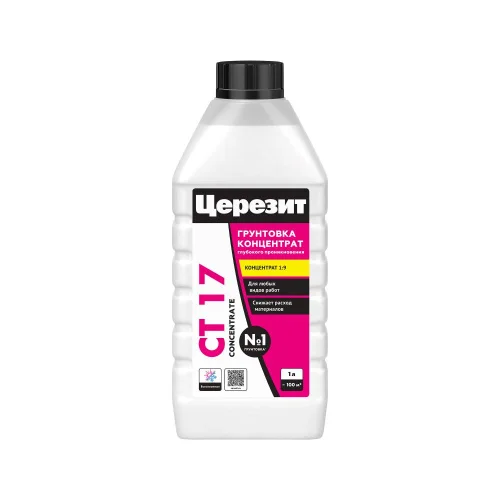 Грунтовка СТ-17 Concentrate глубокого проникновения 1л 2269552 (Церезит)  12