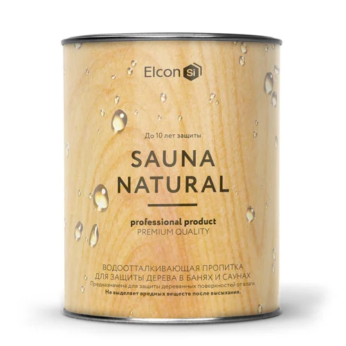 Пропитка для бани и сауны Elcon Sauna Natural 0,9л.