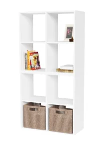 Стеллаж Герда 8 секции 1392х700х294мм белый