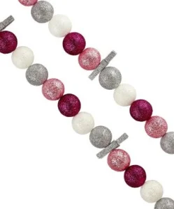 Гирлянда Серебряные прищепки пенополистирол 170x3см арт.89537 *1