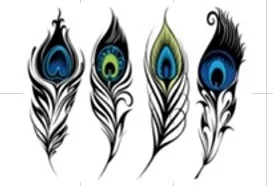 Наклейка Декоретто Роскошные перья AL 4001