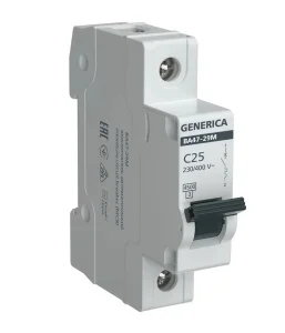 Выключатель автоматический модульный 1п C 25А 4.5кА ВА47-29М MVA21-1-025-C-G Generica