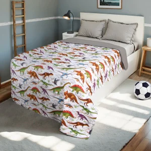 Покрывало Этель 1,5сп Динозавры 145х210см 100% хлопок рогожка 220гр м2 10820354  1
