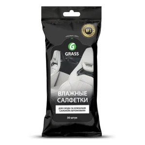 Салфетки влажные Grass для ухода за кожаным салоном с натуральным воском карнауба IT-0312 *1