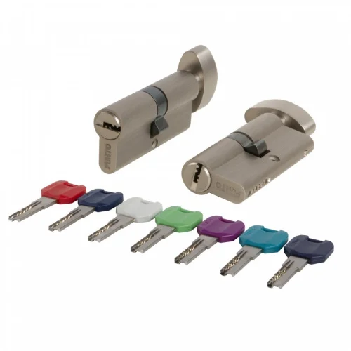 Цилиндровый механизм Punto MaxPro7002Knob110mm(55+10+45) SN никель 7key с вертушкой 57565  1