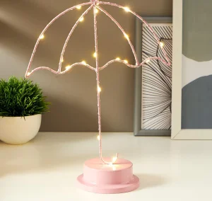 Ночник "Зонтик" 10х22,5х31,5 см розовый 5138440 Risalux