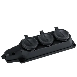 Колодка удлинителя 3-м 16А IP44 с заземл. каучук TKE-C05-KK3-Z черный (Tokov Electric)  1