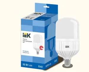 Лампа светодиодная HP 50Вт 230В 6500К E40 IEK LLE-HP-50-230-65-E40