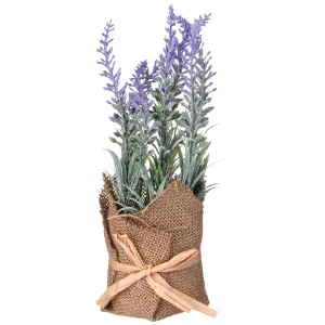 Изделие Декоративное В Льняном Горшке "Лаванда"