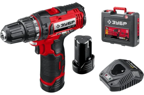 Дрель-шуруповерт аккум. Зубр ДШЛ-125-22 12В 2АКБ (2Ач) 0-350 0-1300 об мин кейс  1