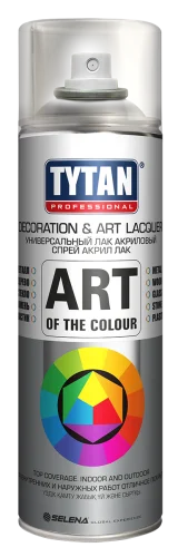 Лак аэрозольный Tytan Professional Art of the colour 400мл прозрачный глянцевый (62390)  1 12