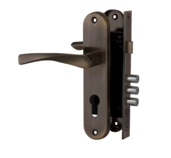 Замок цилиндровый в комплекте с ручкой без цил. мех. FUARO LOCKSET.1511W B (SET F1511W B) AB бронза
